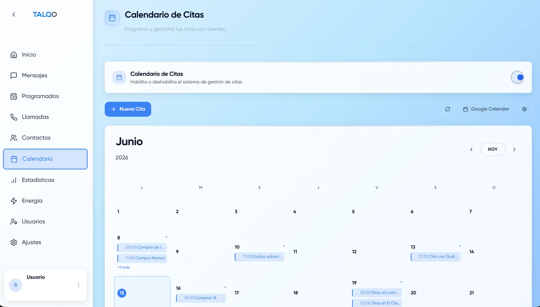 Talqo — AI customer support — vista 4